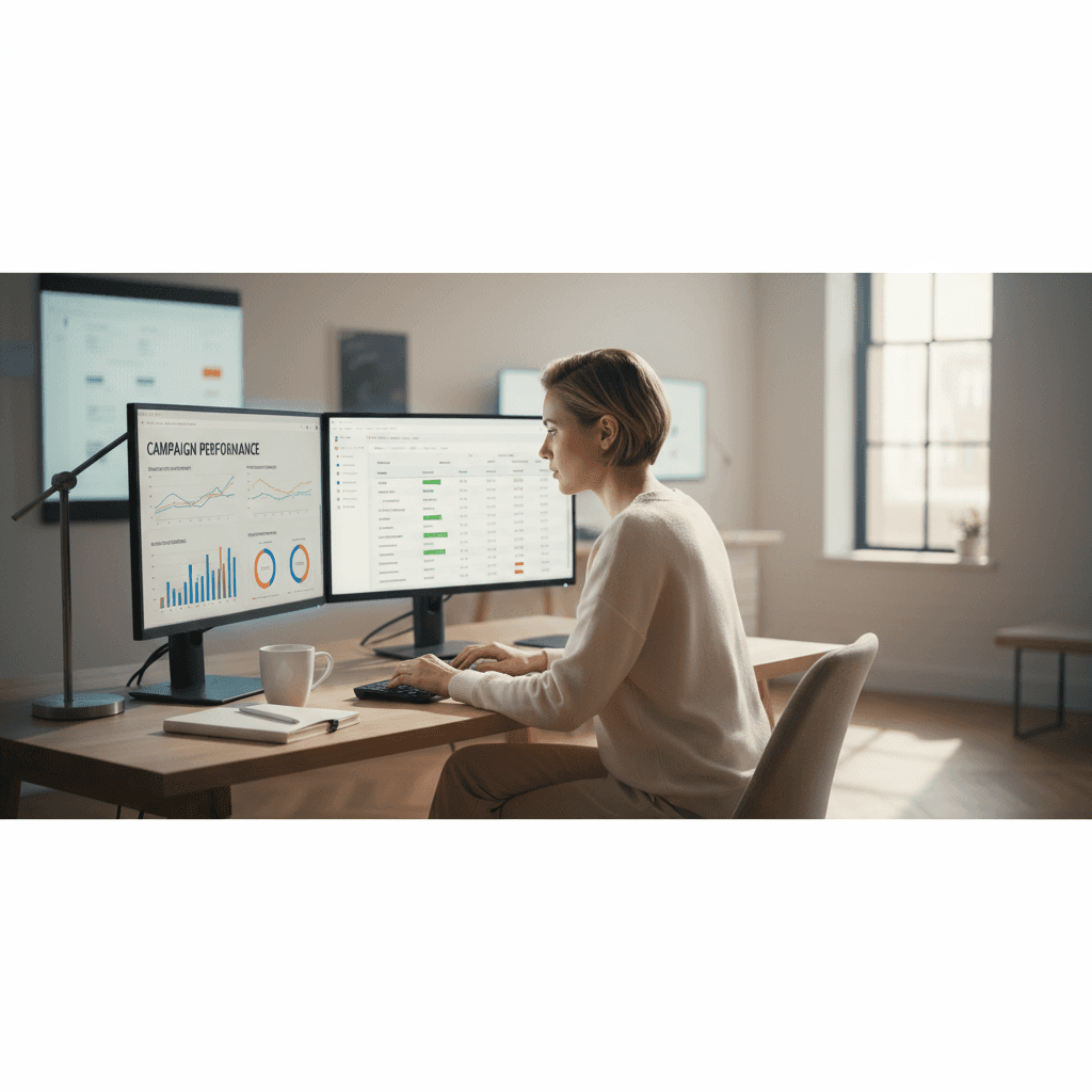 Sponsored Products optimization dashboard showing campaign metrics